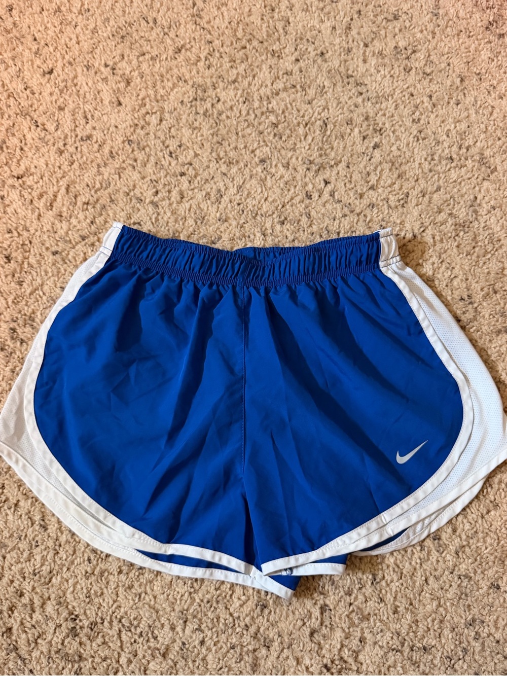 Nike Women's Royal Blue Athletic Shorts with White Trim great condition